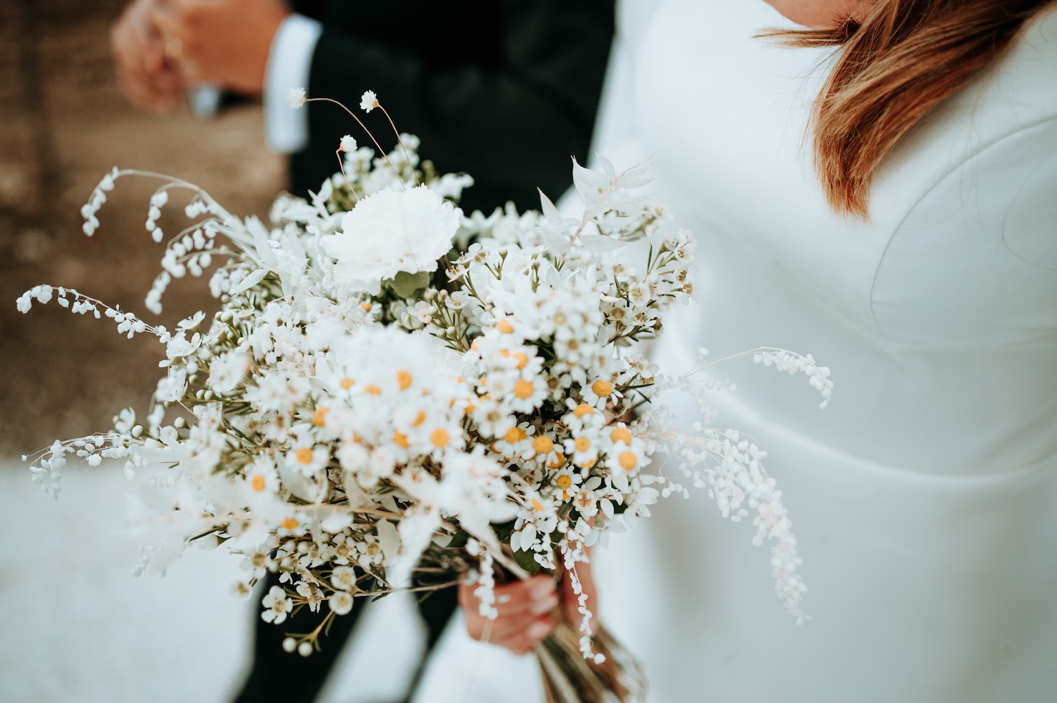 bridal bouquet white flowers