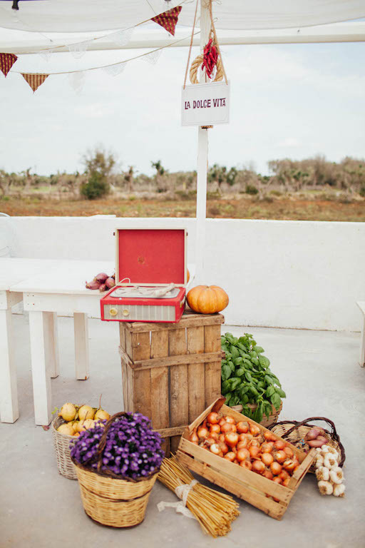 Addobbo matrimonio vegetariano senza fiori