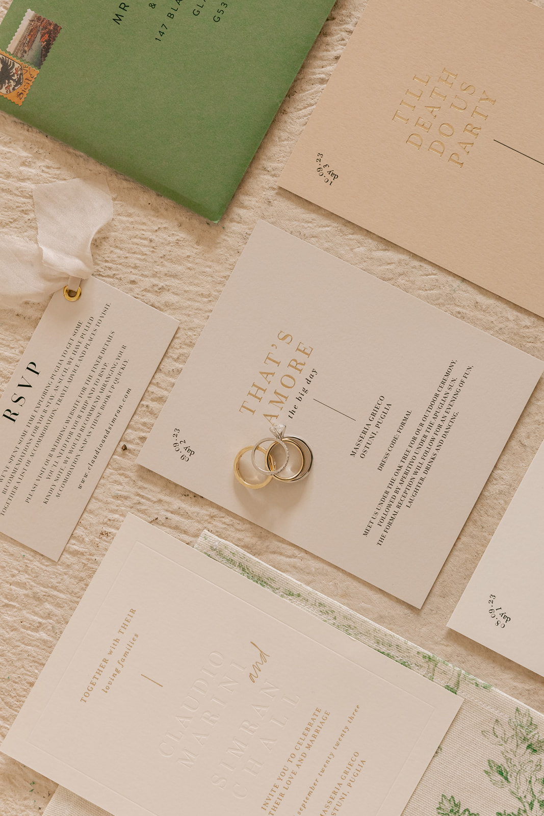 wedding stationery for indian ceremony in Italy