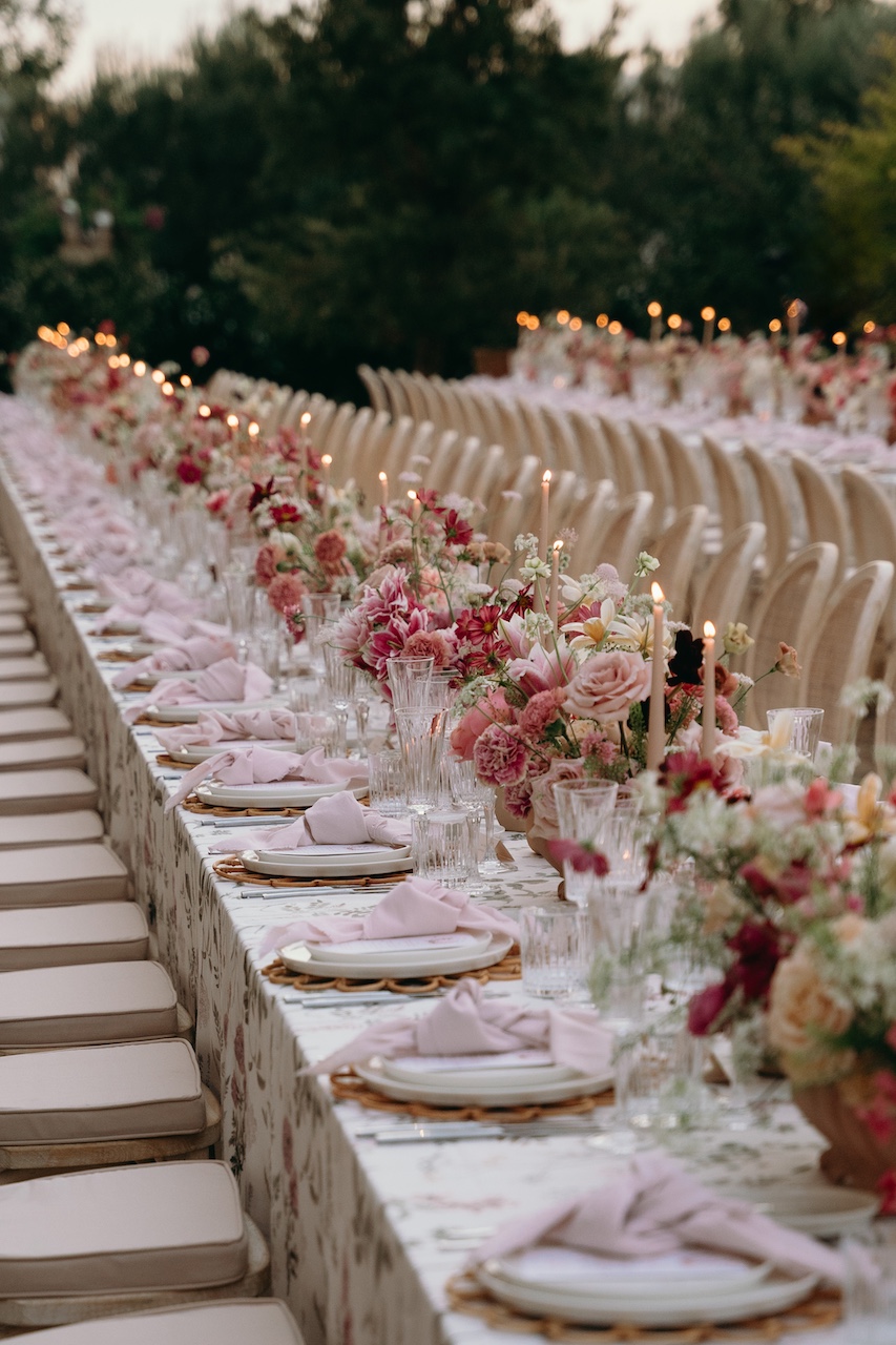 location per cena di matrimonio all'aperto a lume di candela in Masseria Pettolecchia