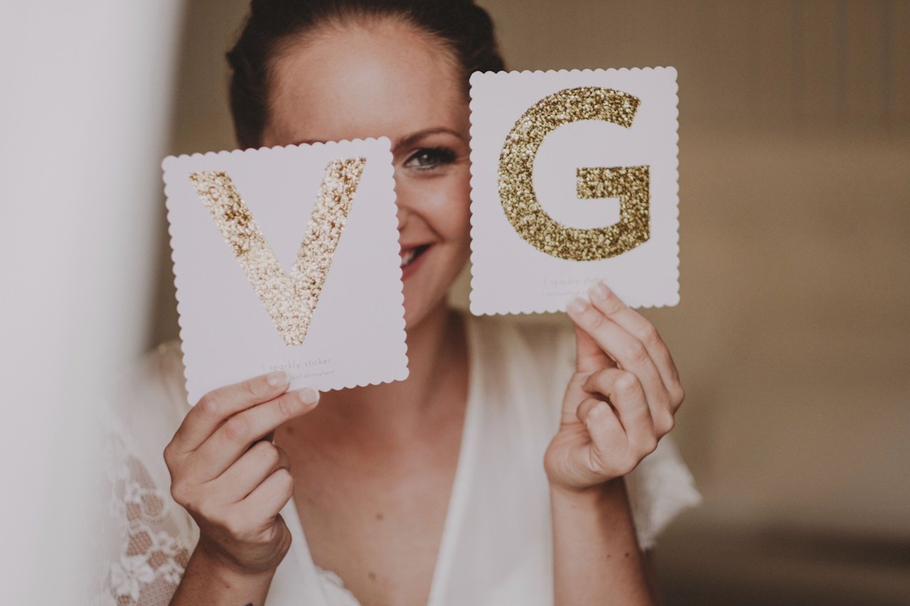 Idee per matrimonio gold pailettes