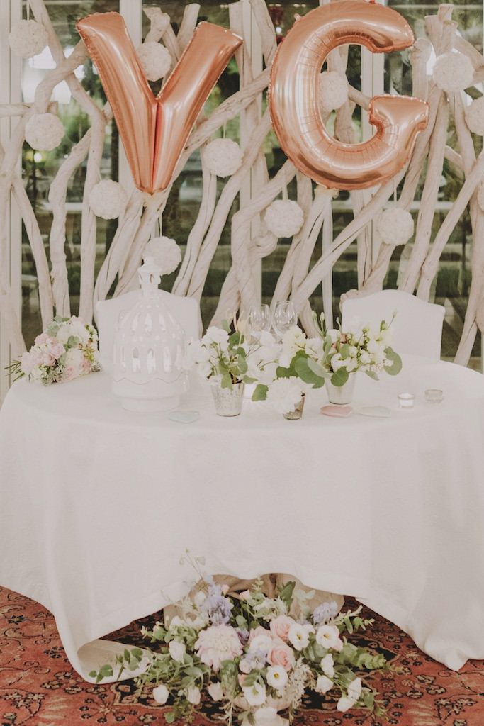 centrotavola per tavolo sposi