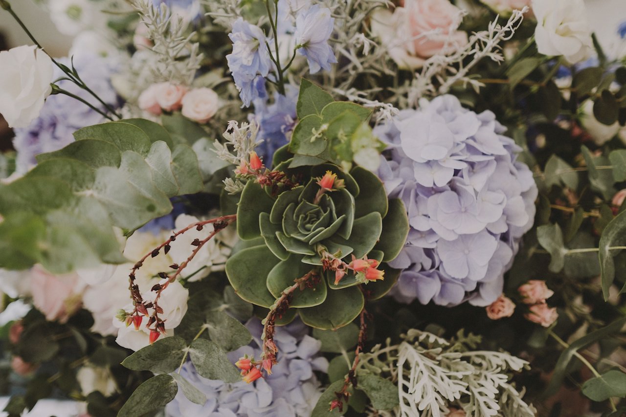 fiori per matrimonio celeste polvere