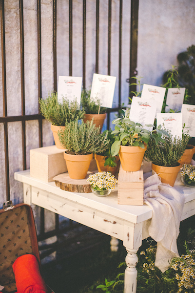 tableau de mariage con piante officinales