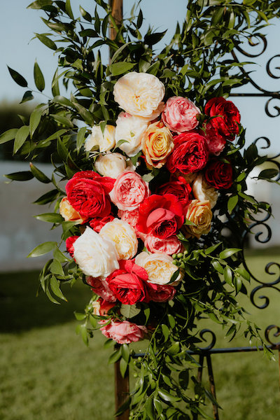 decorazioni floreali con rose inglesi